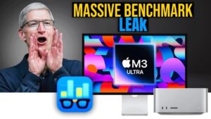 M3 Ultra chip performance comparison with previous Apple chips