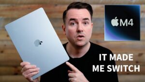 Slim and lightweight design of the M4 MacBook Air with a 15-inch display