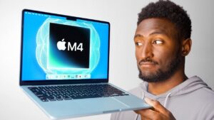 M4 MacBook Air showcasing its lightweight aluminum design and portability