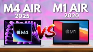 M4 MacBook Air compared to M1 model with design and performance upgrades