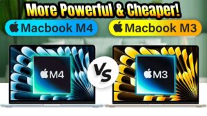 Comparison of MacBook Air M4 and M3 processor performance