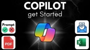 Microsoft Copilot interface showcasing AI-powered productivity tools.