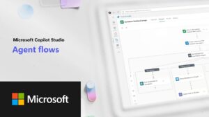 Microsoft Copilot Studio dashboard showcasing agent flows for automation
