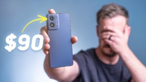Moto G04 budget smartphone with matte plastic design and hole-punch camera