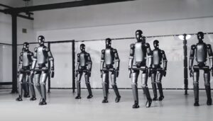 Figure AI humanoid robot demonstrating natural walking technology