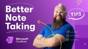 Organized OneNote notebook with sections and pages for efficient note-taking