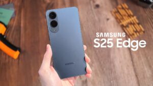 Samsung Galaxy S25 Edge with titanium frame and sleek design