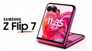 Samsung Galaxy Z Flip 7 showcasing its larger 4-inch cover screen