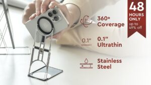360-degree adjustable Majextand S phone stand for ergonomic use