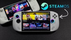 SteamOS 3.8 running on Legion Go S showcasing improved gaming performance