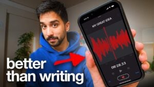 Voice memos and AI tools used to enhance productivity and idea capture