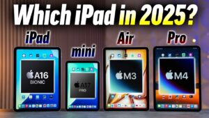 Comparison of Apple’s 2025 iPad lineup showcasing all models