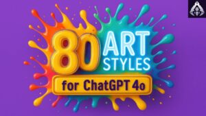 AI-generated art in 80 unique styles using ChatGPT-4o