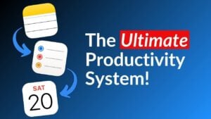 Apple Notes, Reminders, and Calendar integration for productivity
