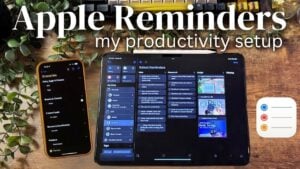 Apple Reminders app interface showcasing task management features