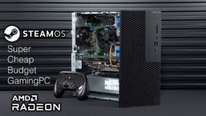 Budget gaming PC build featuring SteamOS and RX 5500 XT GPU