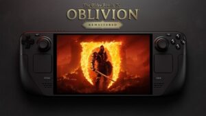 Elder Scrolls Oblivion Remastered gameplay running on Steam Deck at low settings