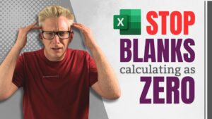 Excel formula to fix blank cells in calculations