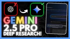 Google Deep Research 2.5 PRO interface showcasing AI-powered research tools