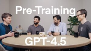 Illustration of GPT-4.5's pre-training process and technical advancements