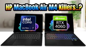 HP Spectre X360 and MacBook Air M4 side-by-side performance comparison