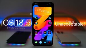Screenshot of iOS 18.5 Beta 1 highlighting new features and updates