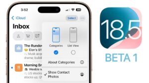 iOS 18.5 Beta 1 showcasing new features and updates