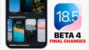 iOS 18.5 Beta 4 showcasing improved performance and stability features