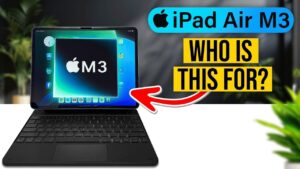 iPad Air M3 tablet showcasing its lightweight and portable design