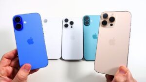 2025 iPhone 16 lineup comparison showcasing all models and features