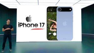 iPhone 17 Air showcasing its ultra-thin 5.5 mm design with a horizontal camera bar