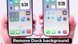Guide to making the iPhone dock transparent in iOS 18
