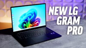 LG gram Pro 16 lightweight laptop with hybrid AI technology