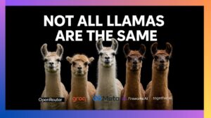 Chart comparing LLaMA 4 performance across five providers