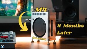 M4 Mac Mini showcasing its compact design and sleek setup