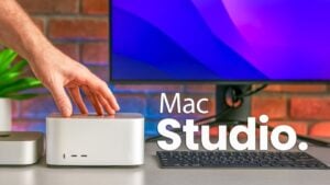 Mac Studio M3 Ultra showcasing its advanced design and performance capabilities