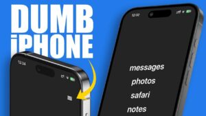 Minimalist iPhone interface setup using the Dumb Phone app
