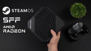 Minisforum HX77G mini PC running SteamOS for high-performance gaming