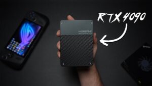 Compact design of the Morefine G1 RTX 4090 eGPU for gaming and productivity