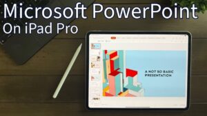 Advanced PowerPoint features on iPad Pro for creating professional presentations