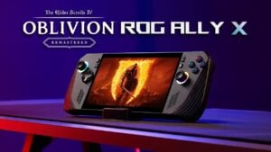 ROG ALLY X running Oblivion Remastered with optimized settings