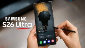 Close-up of Samsung Galaxy S26 Ultra showcasing its advanced camera system