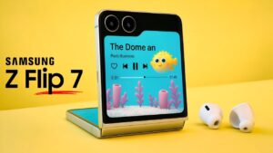Samsung Galaxy Z Flip 7 showcasing its refined design and titanium frame