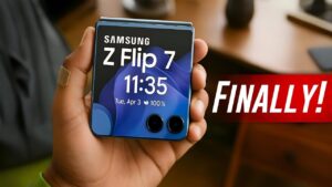Samsung Galaxy Z Flip 7 showcasing its foldable display innovation