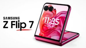 Samsung Galaxy Z Flip 7 showcasing its sleek foldable design