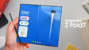 Samsung Galaxy Z Fold 7 showcasing its foldable display design