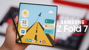 Samsung Galaxy Z Fold 7 showcasing its slim and portable design