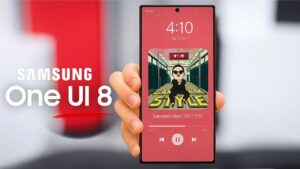 Samsung One UI 8 update showcasing new design and blur effects