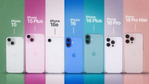 Comparison of the 2025 iPhone lineup showcasing key features and differences