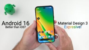 Android 16 QPR1 showcasing Material Design 3 interface updates